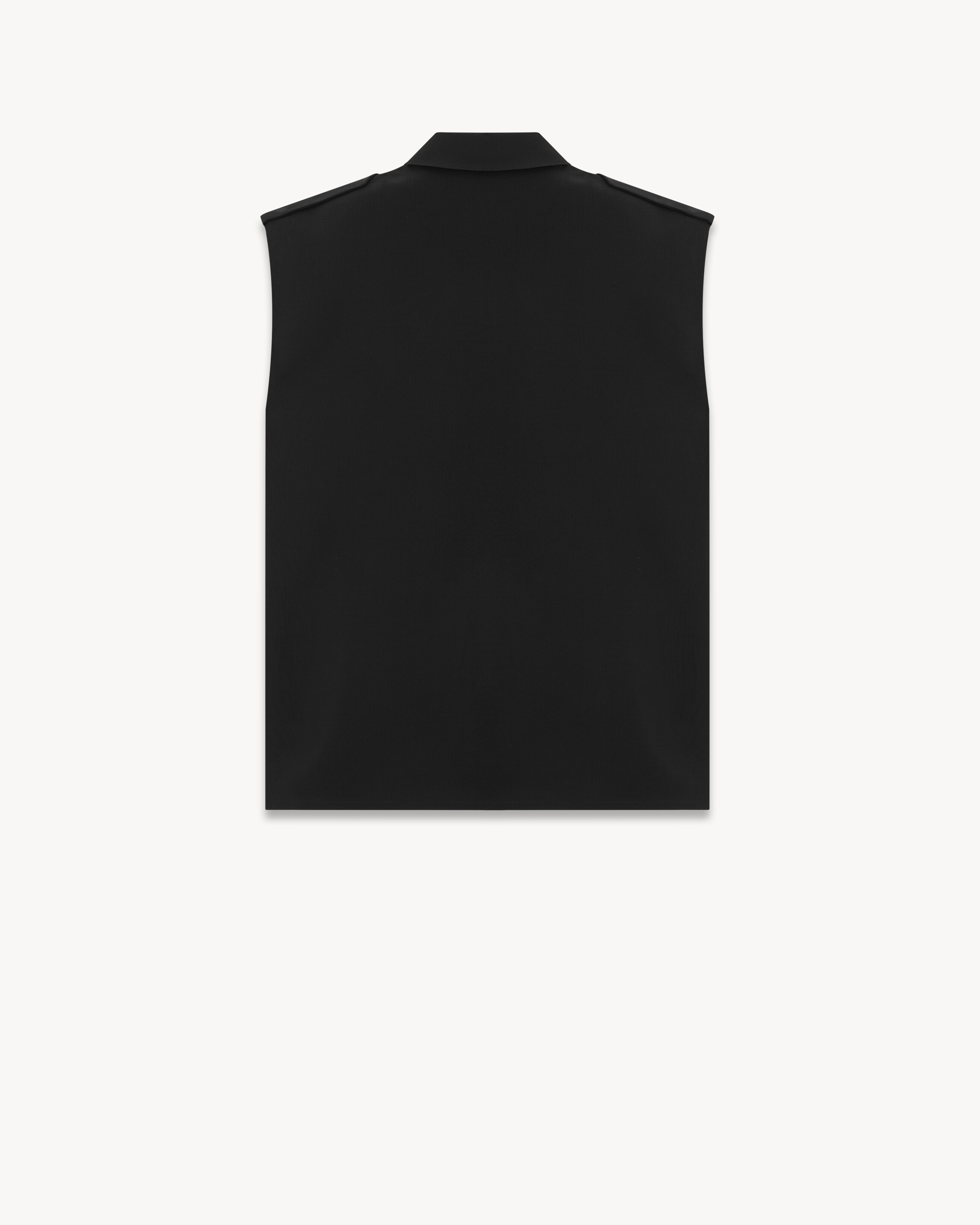 Saharienne Sleeveless Shirt in Faille