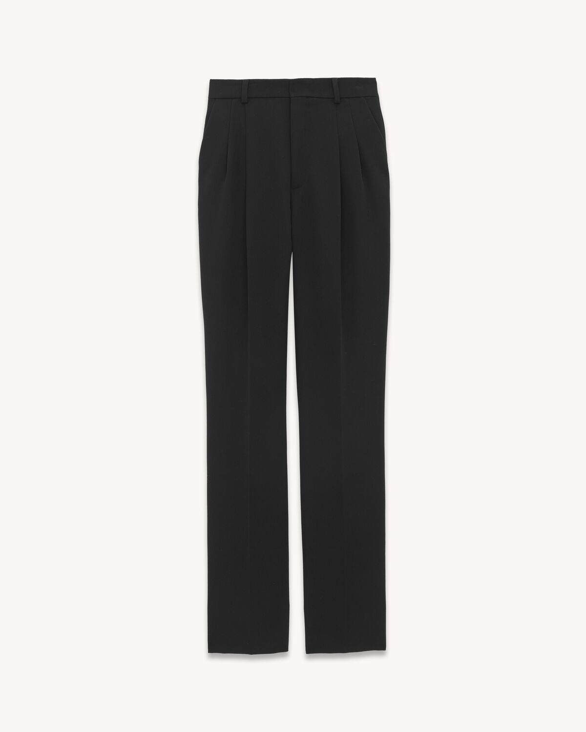 Pantalon taille haute en grain de poudre