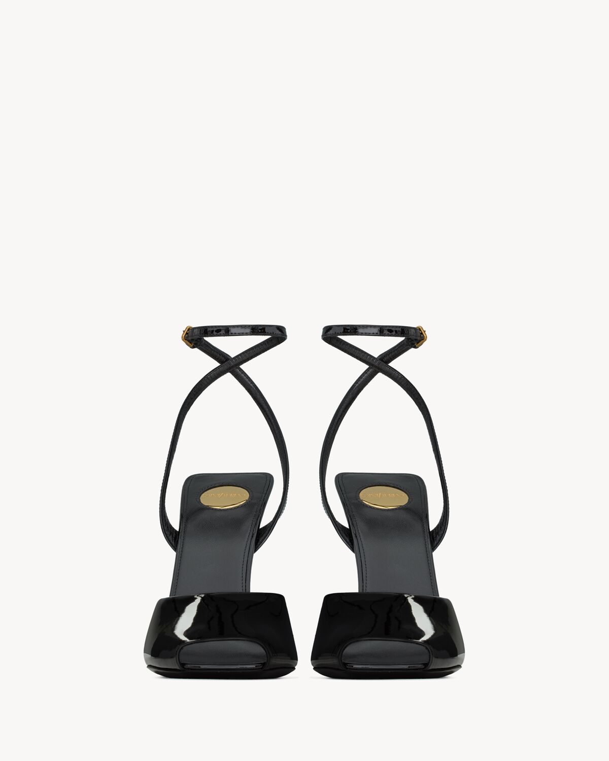 생로랑 페이턴트 가죽 라 스캔달레 웨지 8060391TV001000