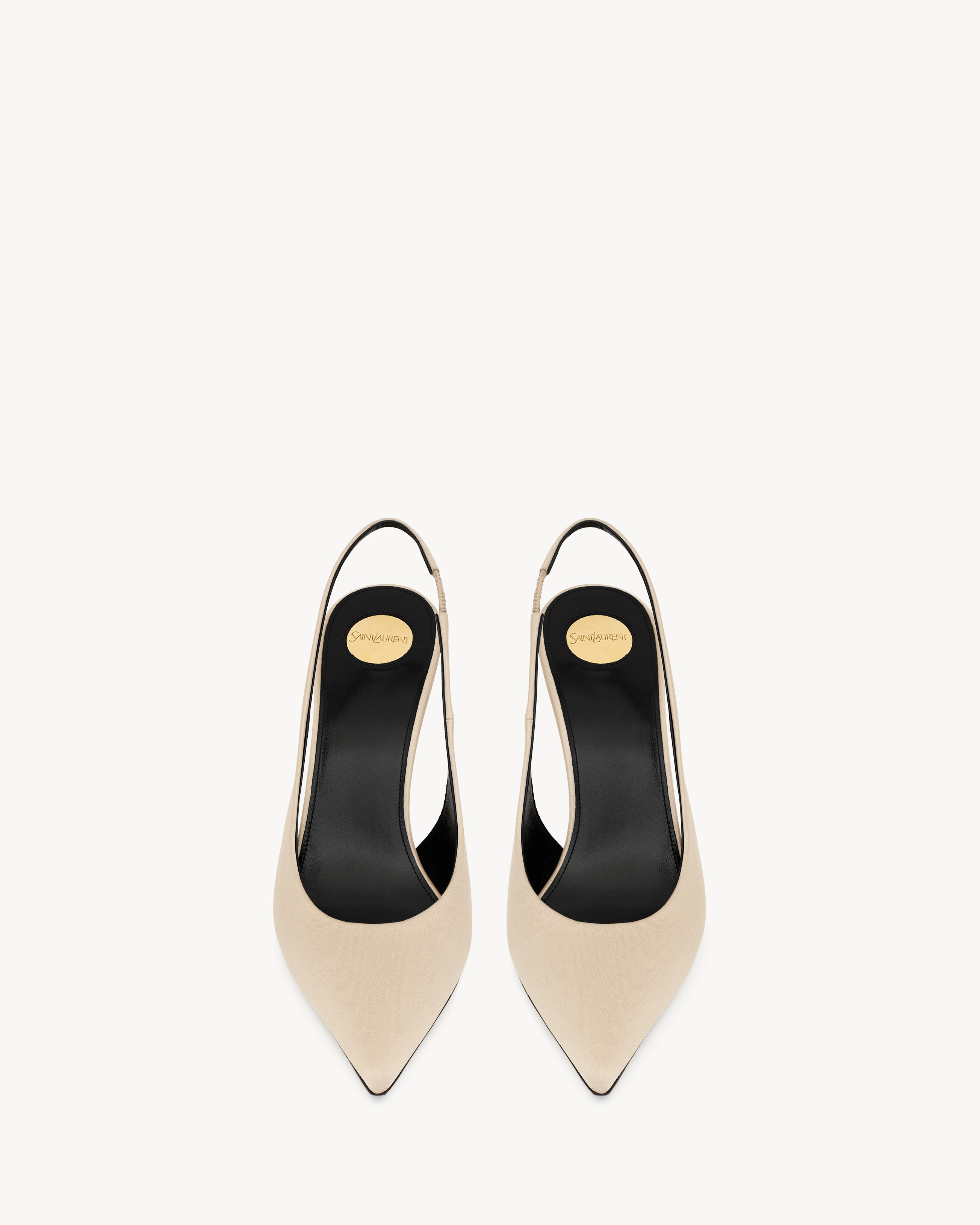 NORMA slingback pumps in satin crepe