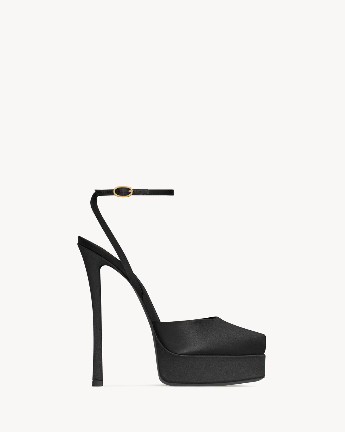 LA SCANDALE platform sandals in satin crepe