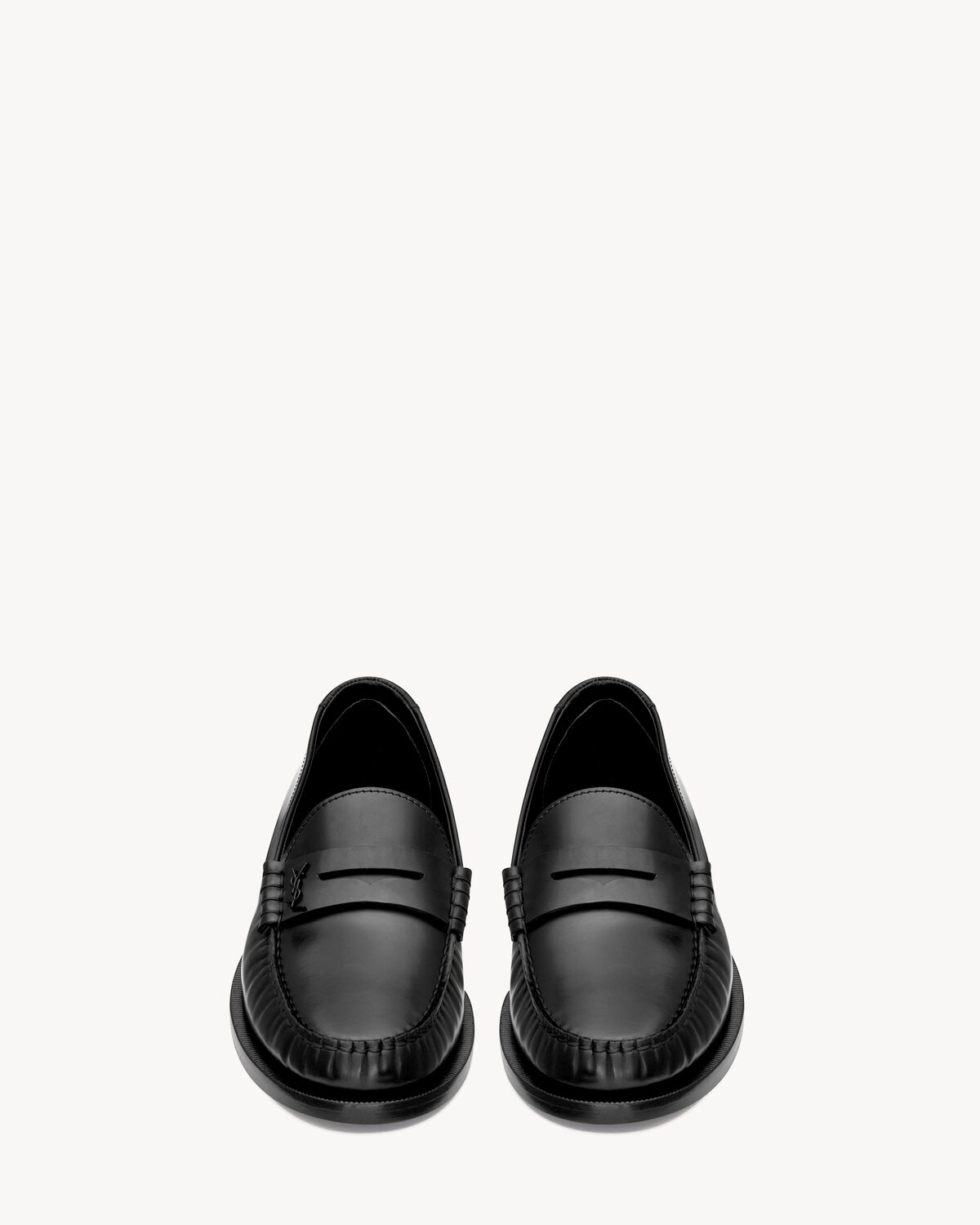 Le Loafer Monogram Penny Slippers aus glasiertem Leder