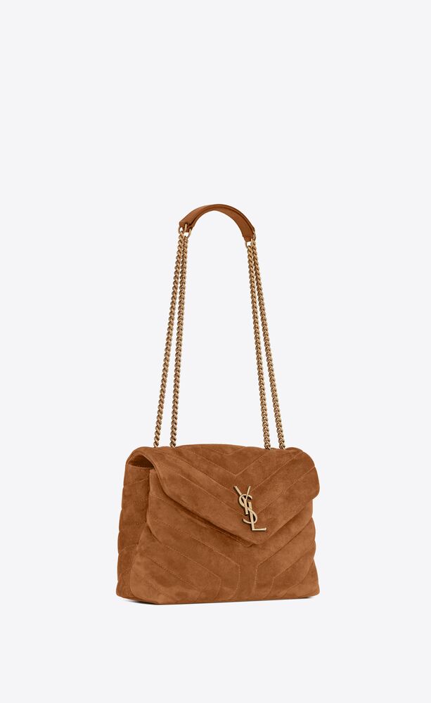 Saint Laurent, Bags, Saint Laurent Ysl Loulou Small Quilted Suede  Shoulder Bag