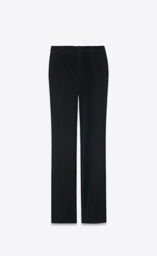 Flared pants in cupro velvet | Saint Laurent | YSL.com