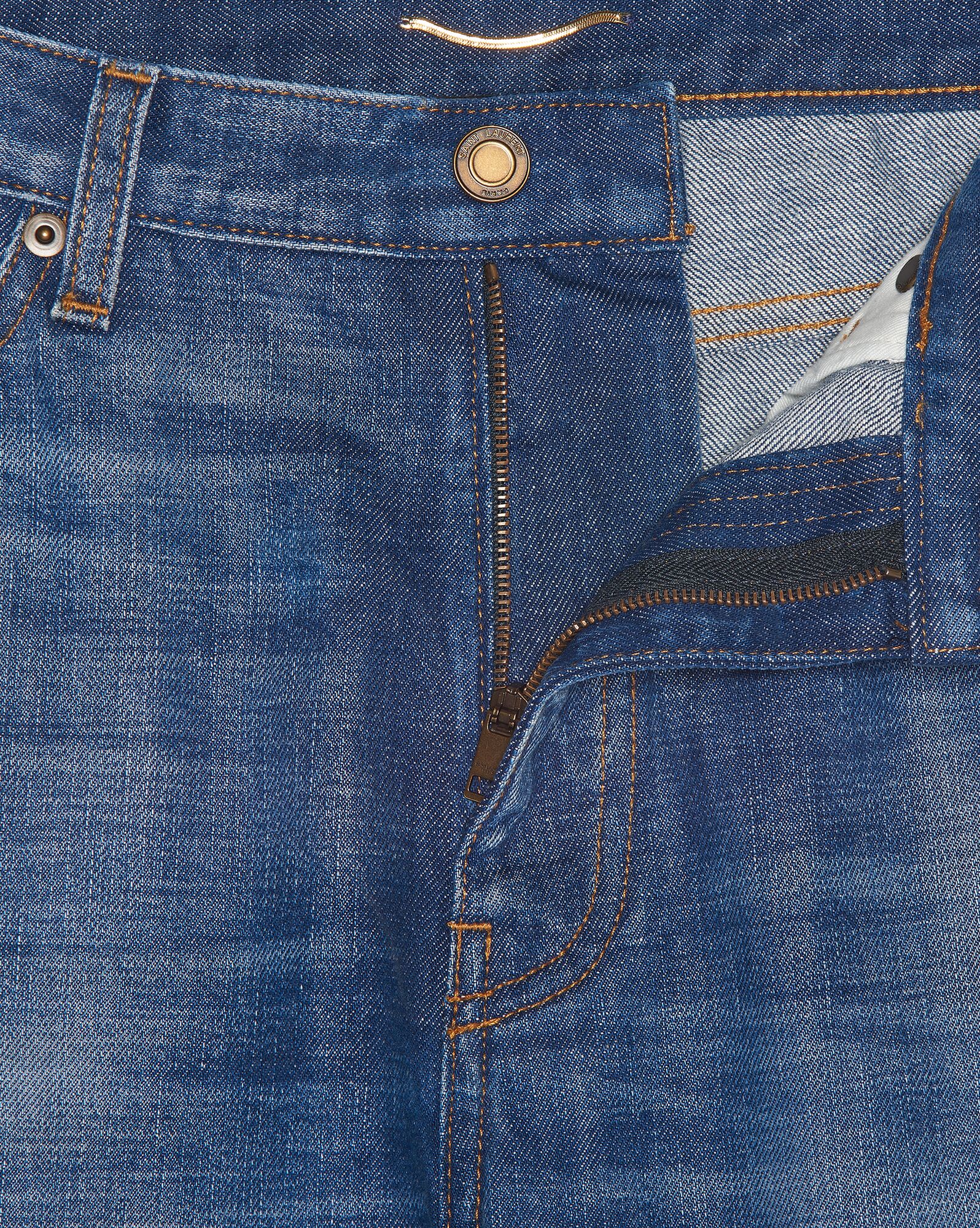90's highwaist jeans in dark bleach blue denim | Saint Laurent United ...
