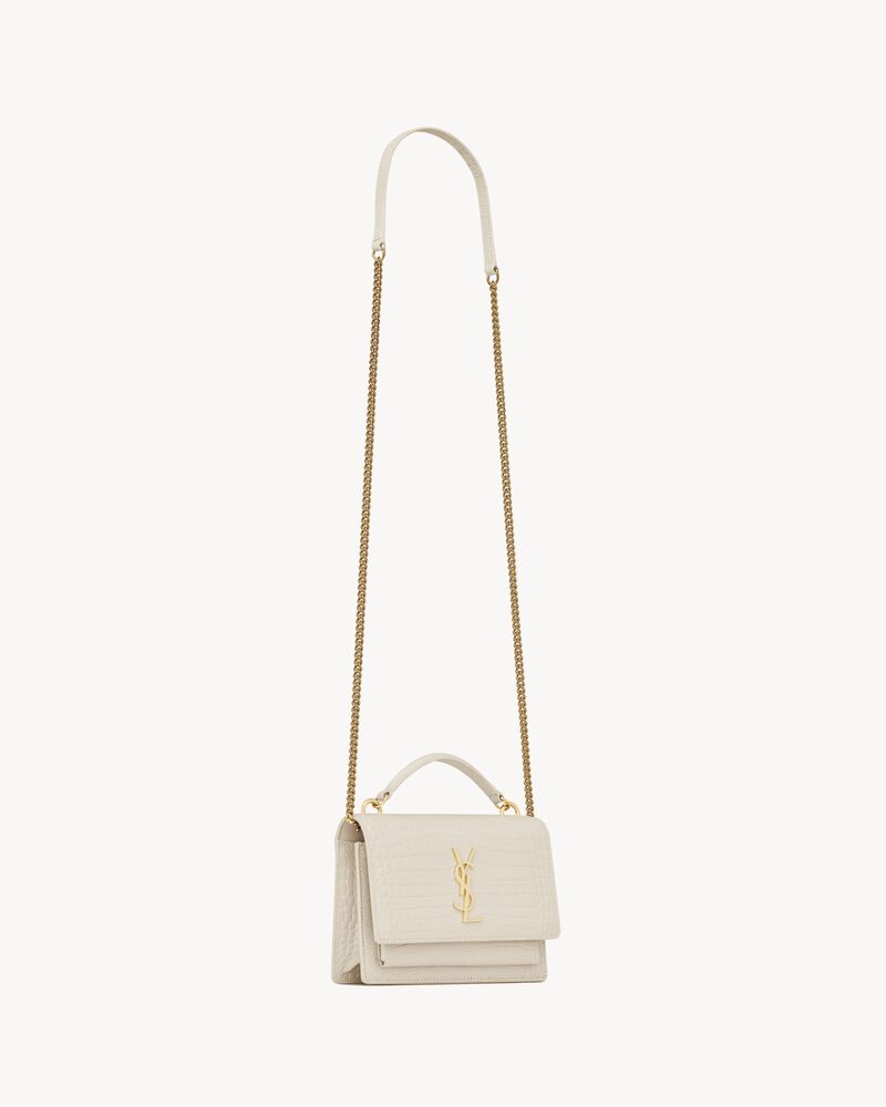 YSL Sunset Chain Wallet in Smooth Leather