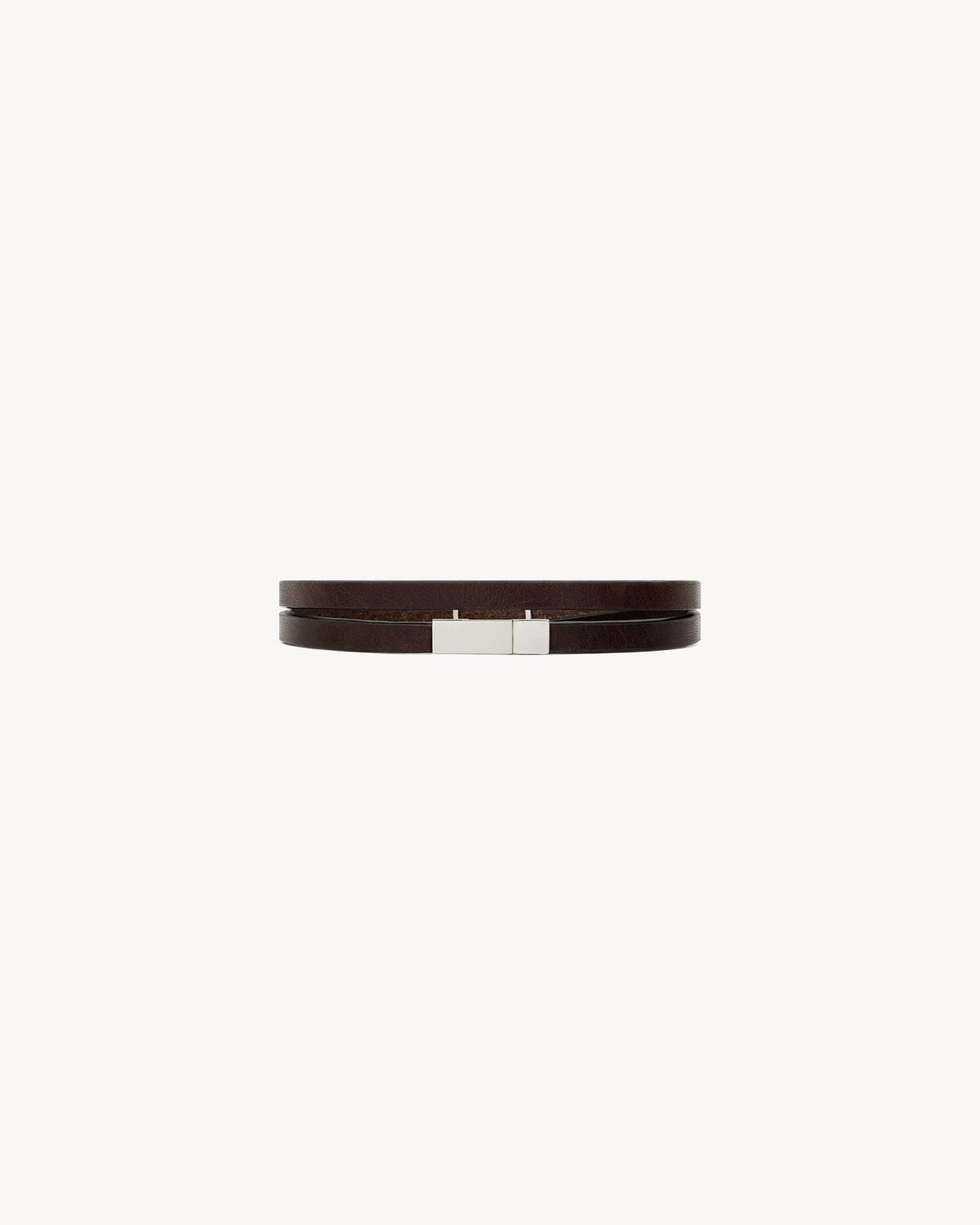 CASSANDRE double-wrap bracelet in leather