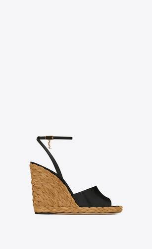 paloma wedge espadrilles in smooth leather
