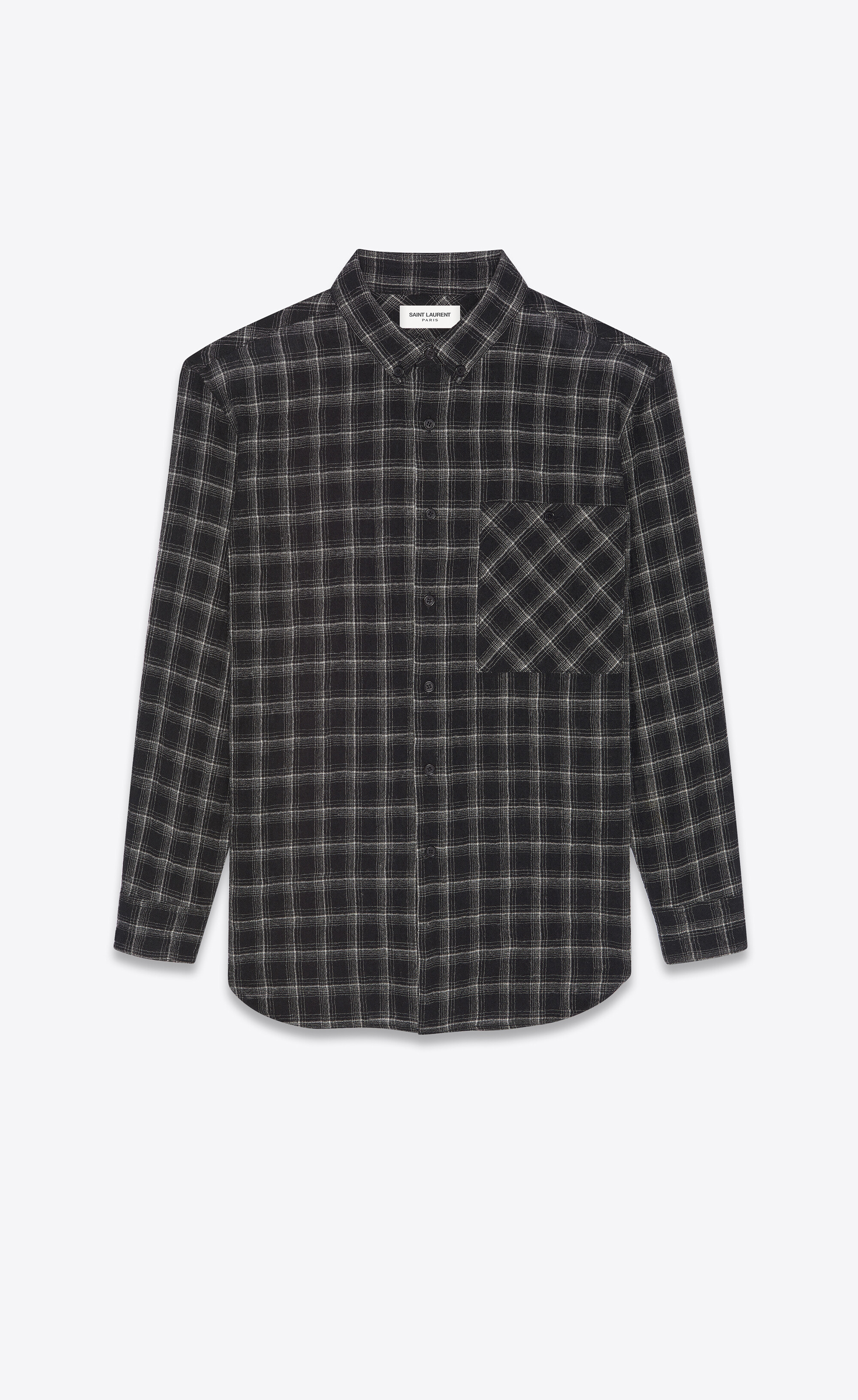 saint laurent check shirt