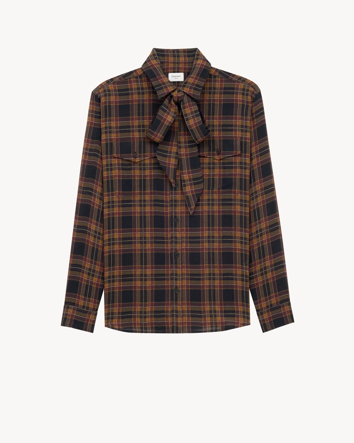 cassandre lavallière shirt in wool tartan