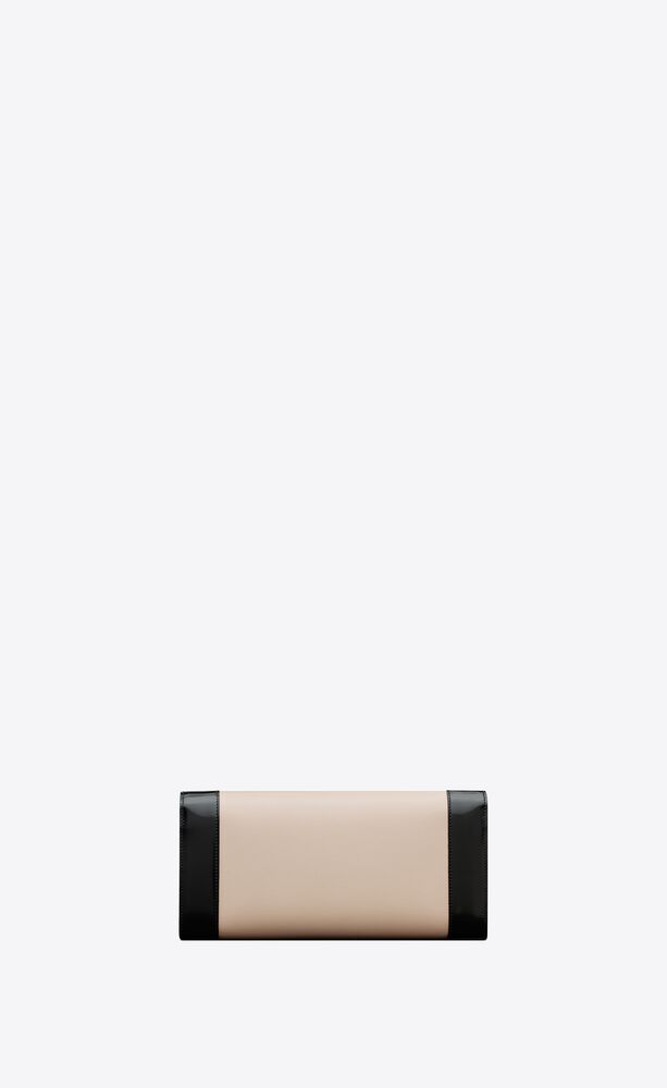 kate clutch in nappa and brushed leather