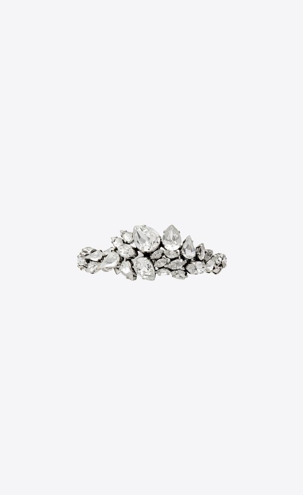 rhinestone bouquet bracelet in metal