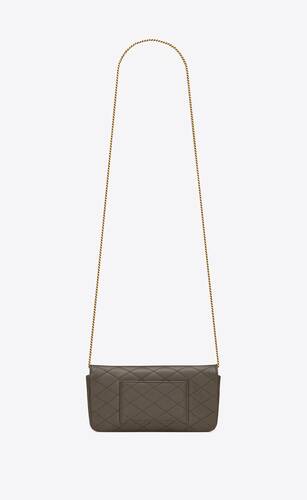 gaby chain phone holder in quilted lambskin