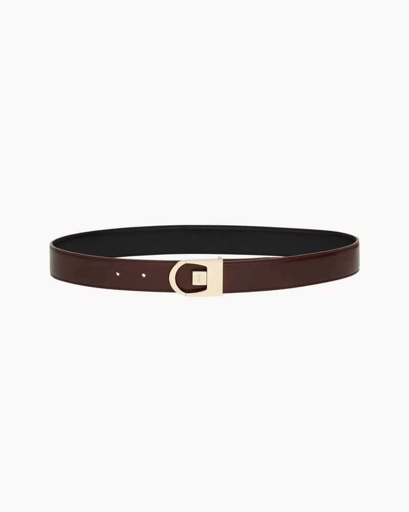 reversible belt in smooth leather