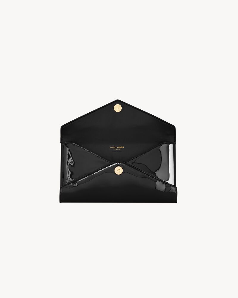 LETTER POCHETTE A BUSTA IN PELLE VERNICIATA | Saint Laurent | YSL.com
