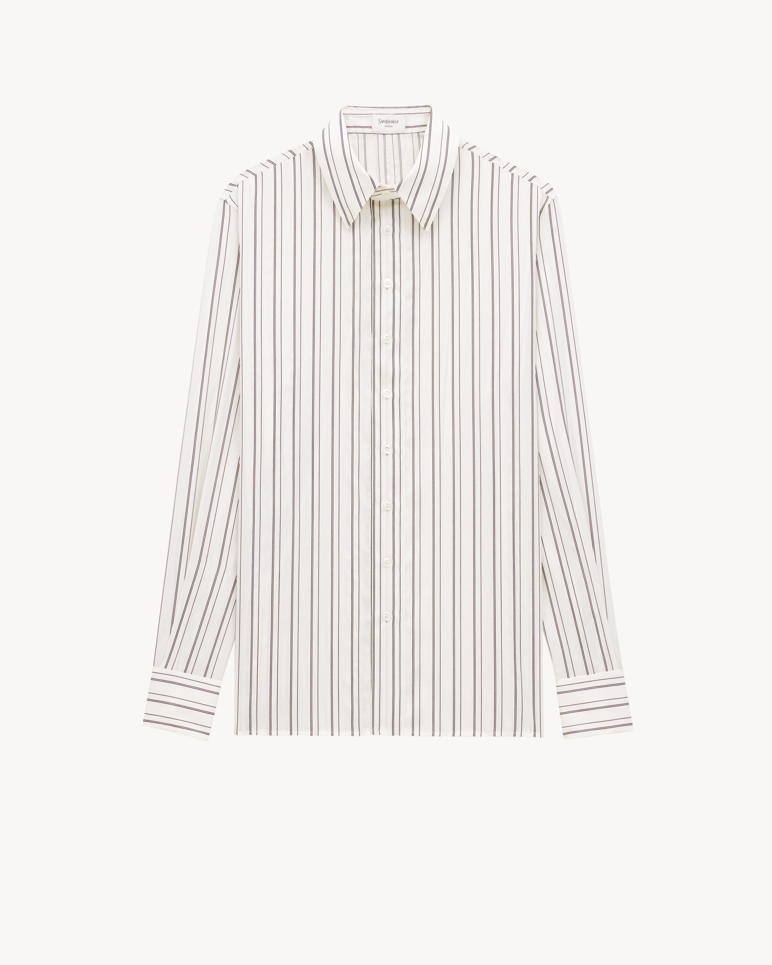 shirt in striped silk