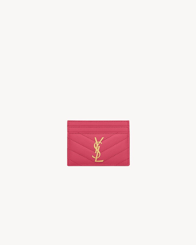 Pink ysl card case Clearance