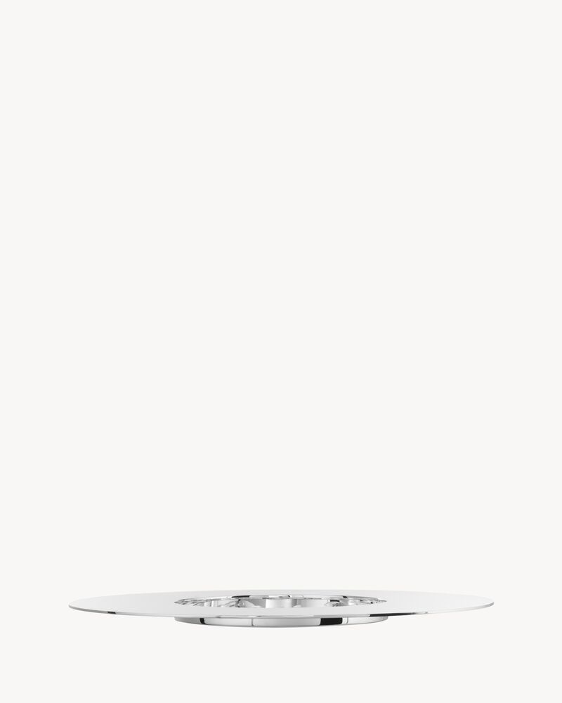 DONALD JUDD PUIFORCAT DINNER PLATE IN STERLING SILVER