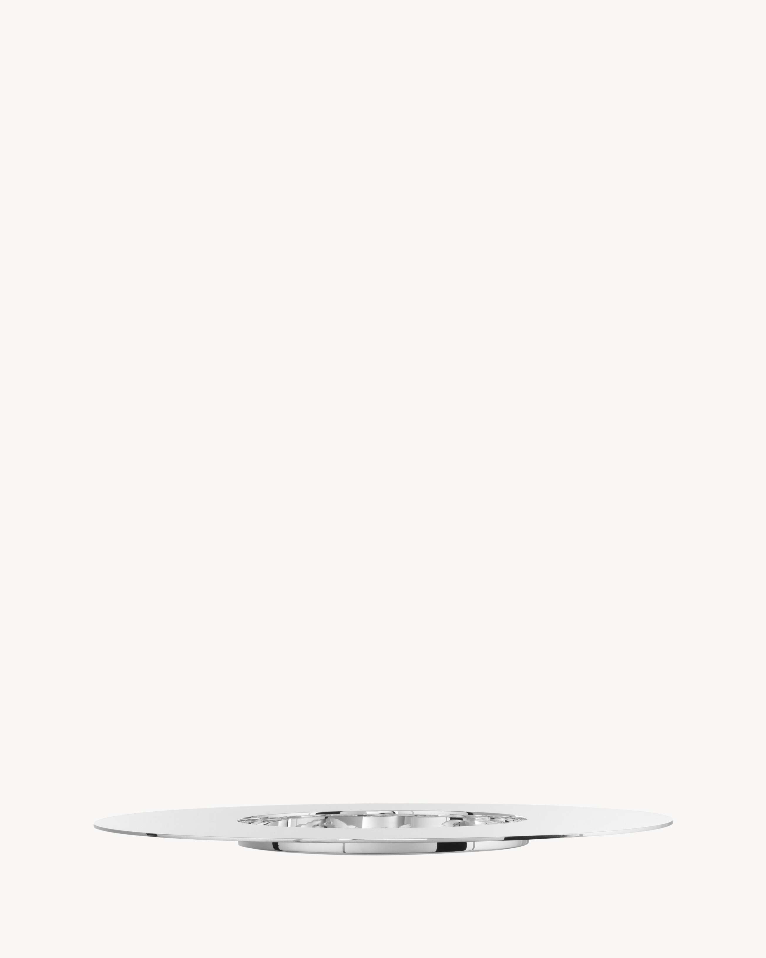 DONALD JUDD PUIFORCAT DINNER PLATE IN STERLING SILVER