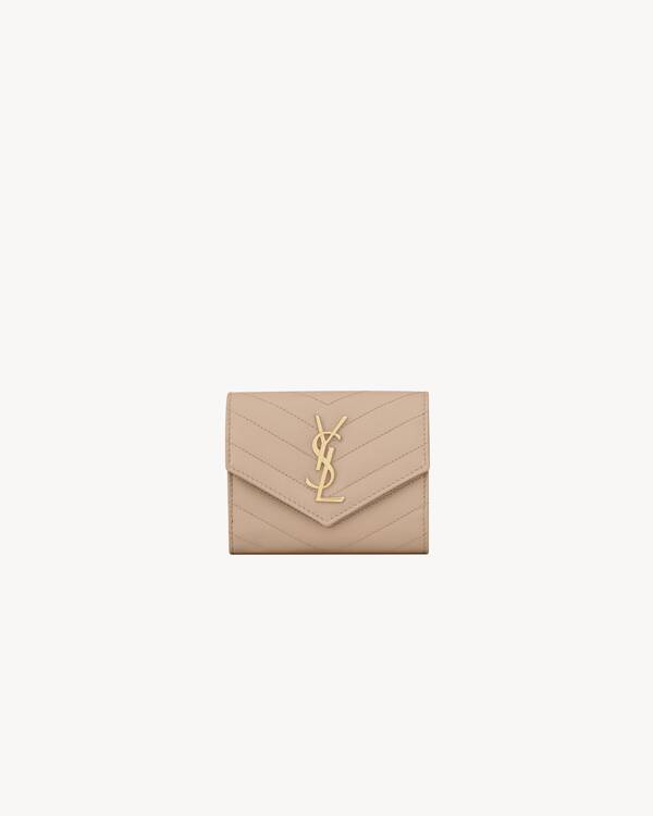 CASSANDRE PORTEFEUILLE COMPACT EN CUIR GRAIN DE POUDRE