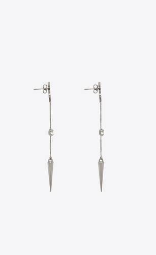 cassandre rhinestone spike earrings in metal
