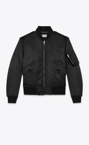 bomber jacket in nylon | Saint Laurent United States | YSL.com