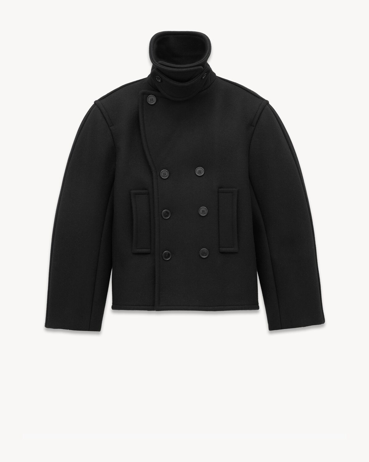 oversized peacoat in wool