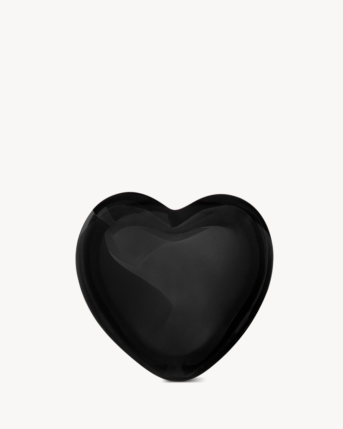 Baccarat heart in black crystal