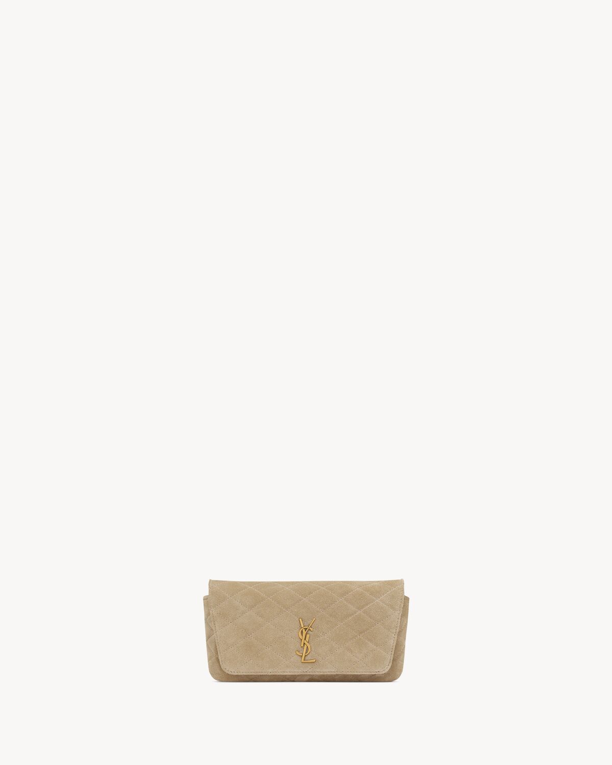 GABY chain phone holder in quilted suede