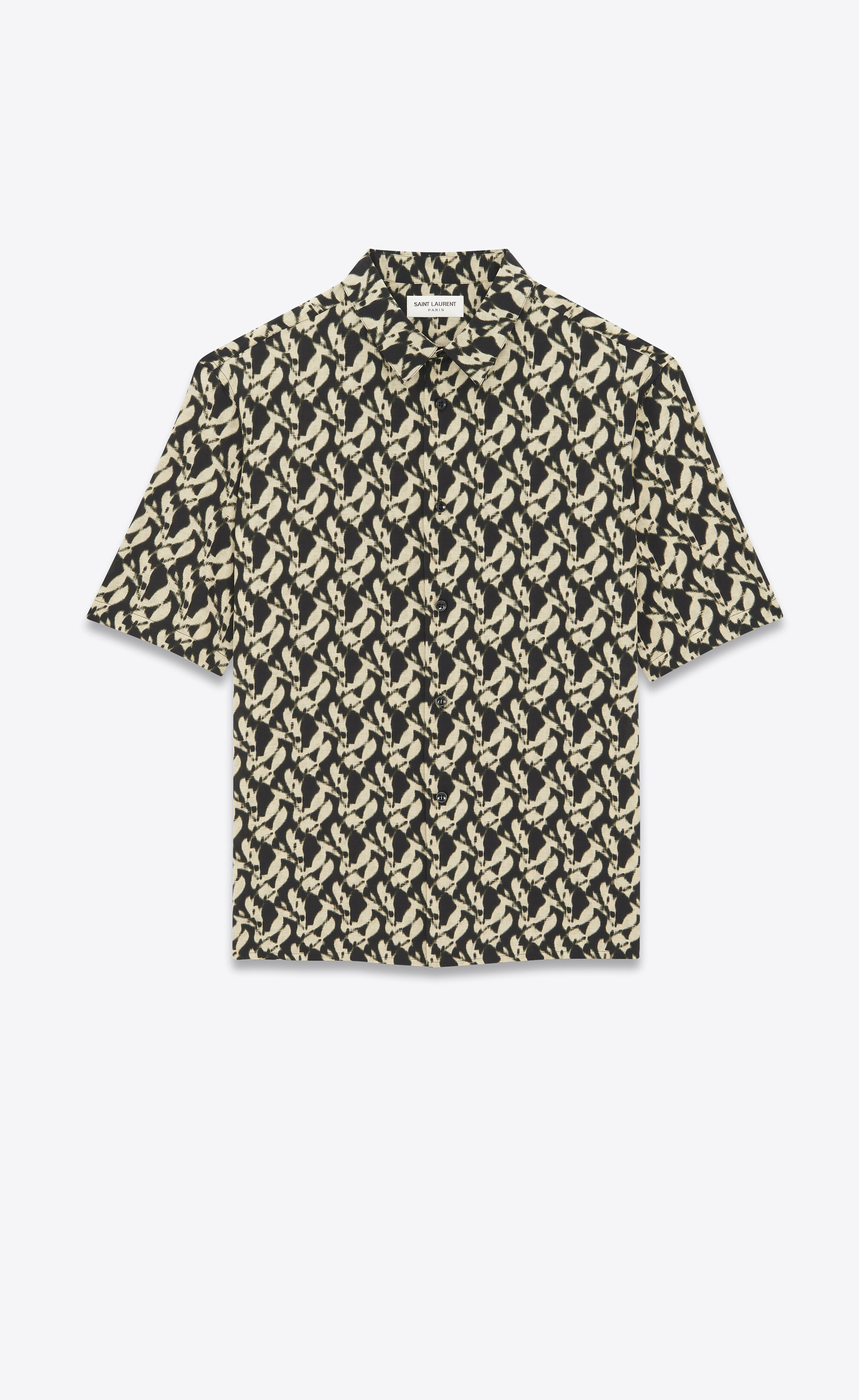 Black Tiger Print Viscose Shirt