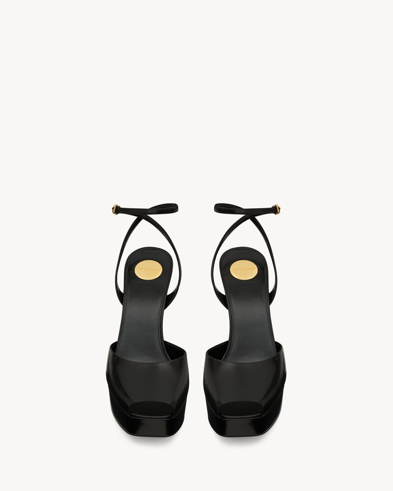 LA SCANDALE platform sandals in smooth leather