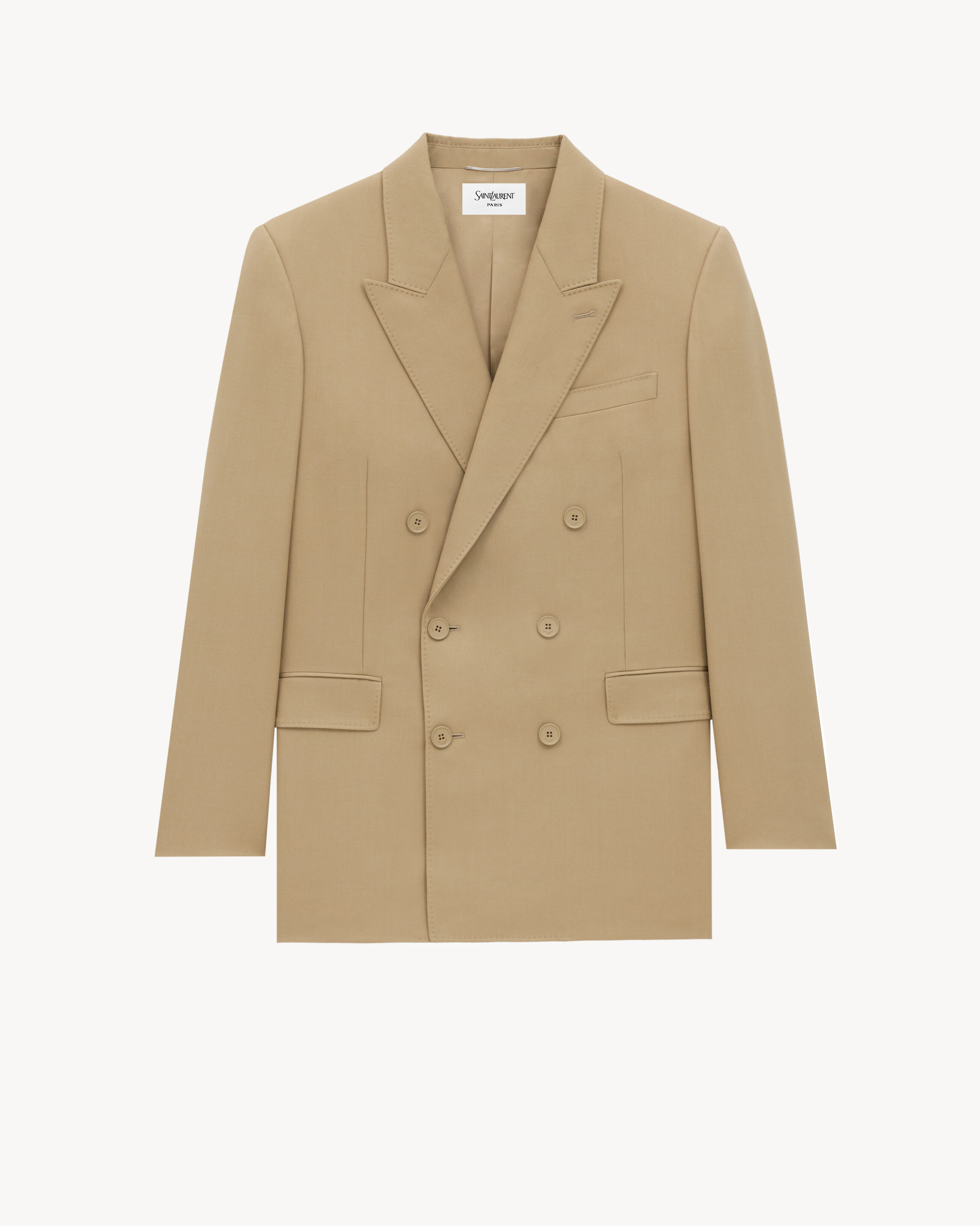 blazer em gabardine de lã