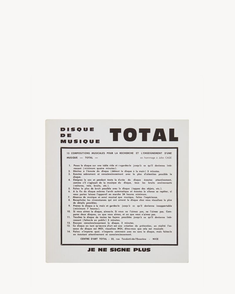 Ben Vautier Musique total (1963)