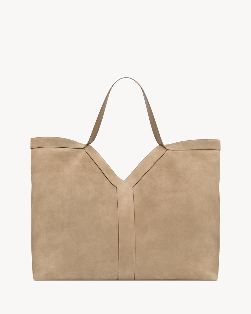 Y large tote in suede