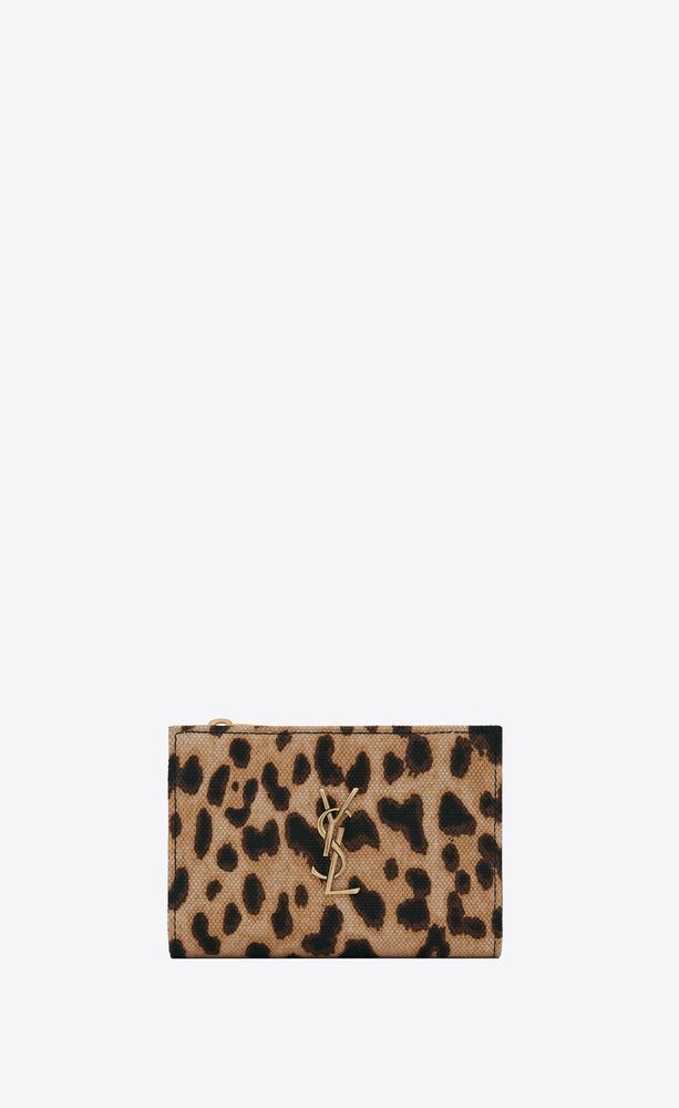 ysl leopard wallet