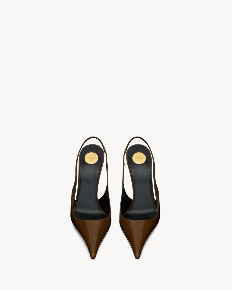 VENDOME slingback pumps in glazed leather