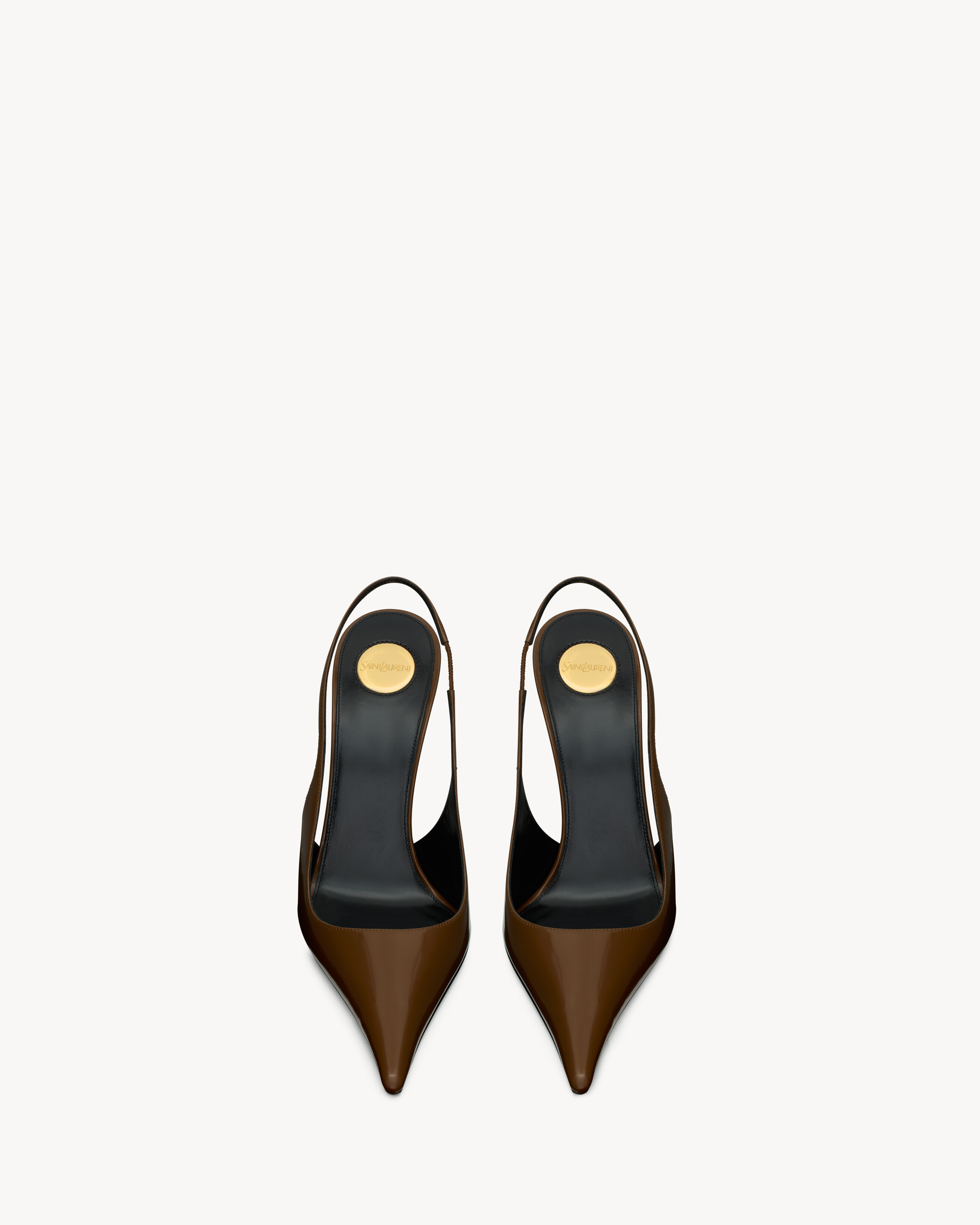 VENDOME slingback pumps in glazed leather