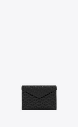 sade large envelope pouch in carré-quilted lambskin
