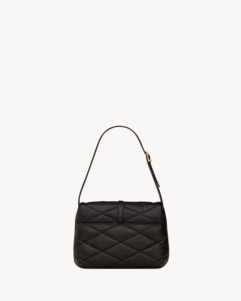 Shop Saint Laurent Le Double Flap Bag in Quilted Lambskin