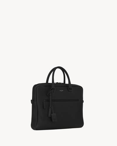 ご不明点がございましたら付属品完備 SAINT LAURENT 2way レザーブリーフケース ブラック