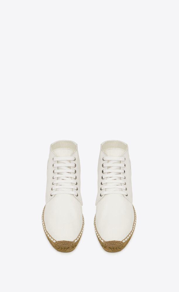 Saint Laurent Damon high-top espadrilles White 