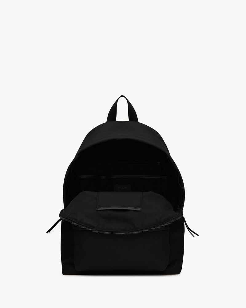 City backpack in ECONYL®, smooth leather and nylon