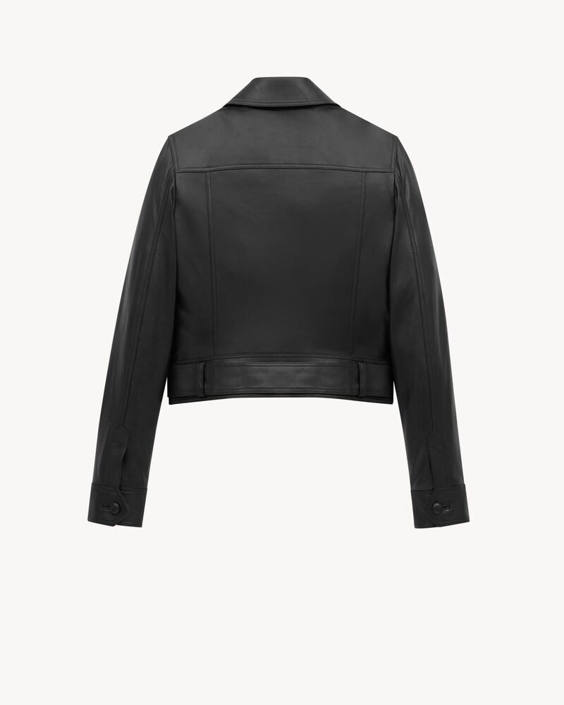 cropped jacket in lambskin