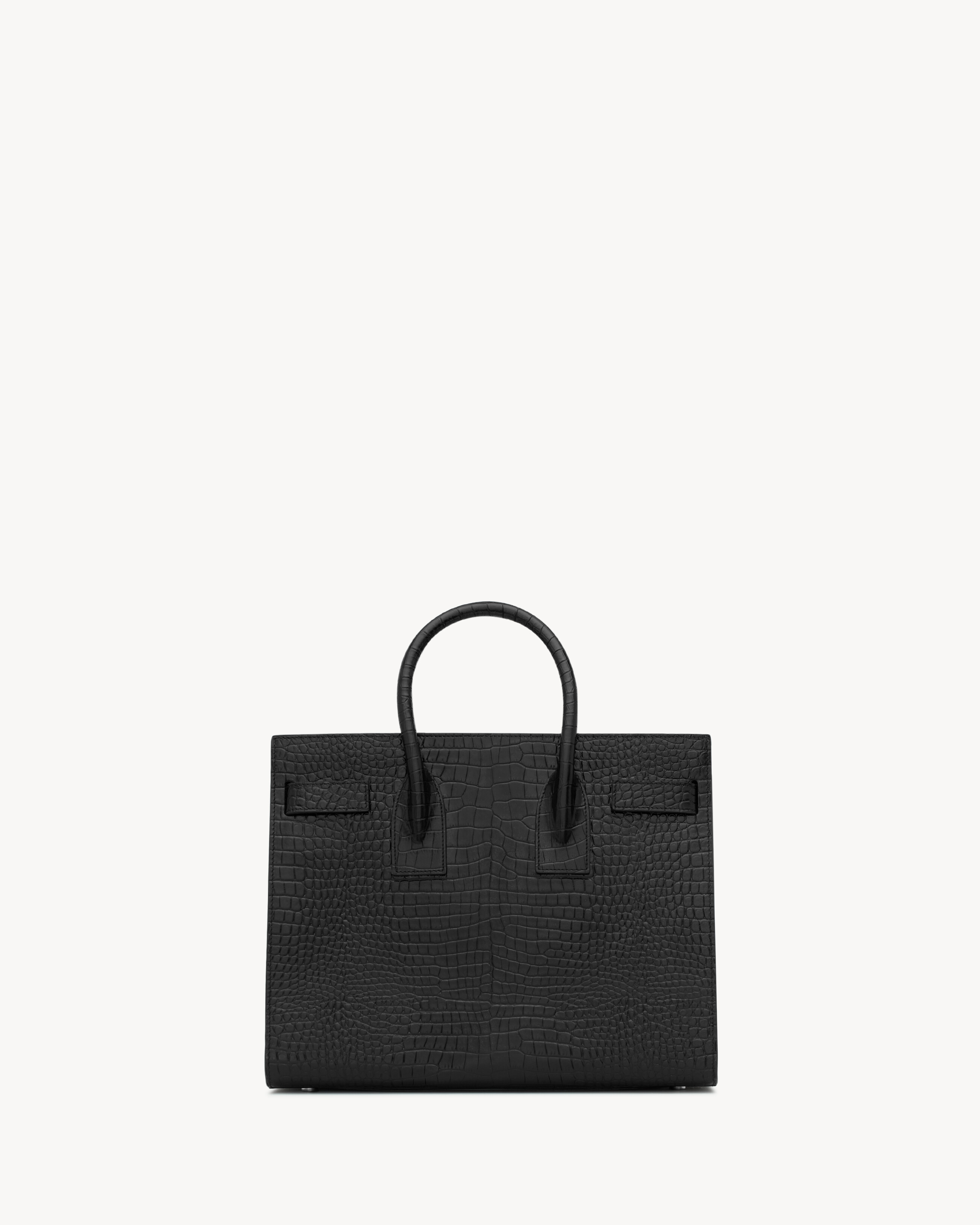 sac de jour small in embossed crocodile shiny leather