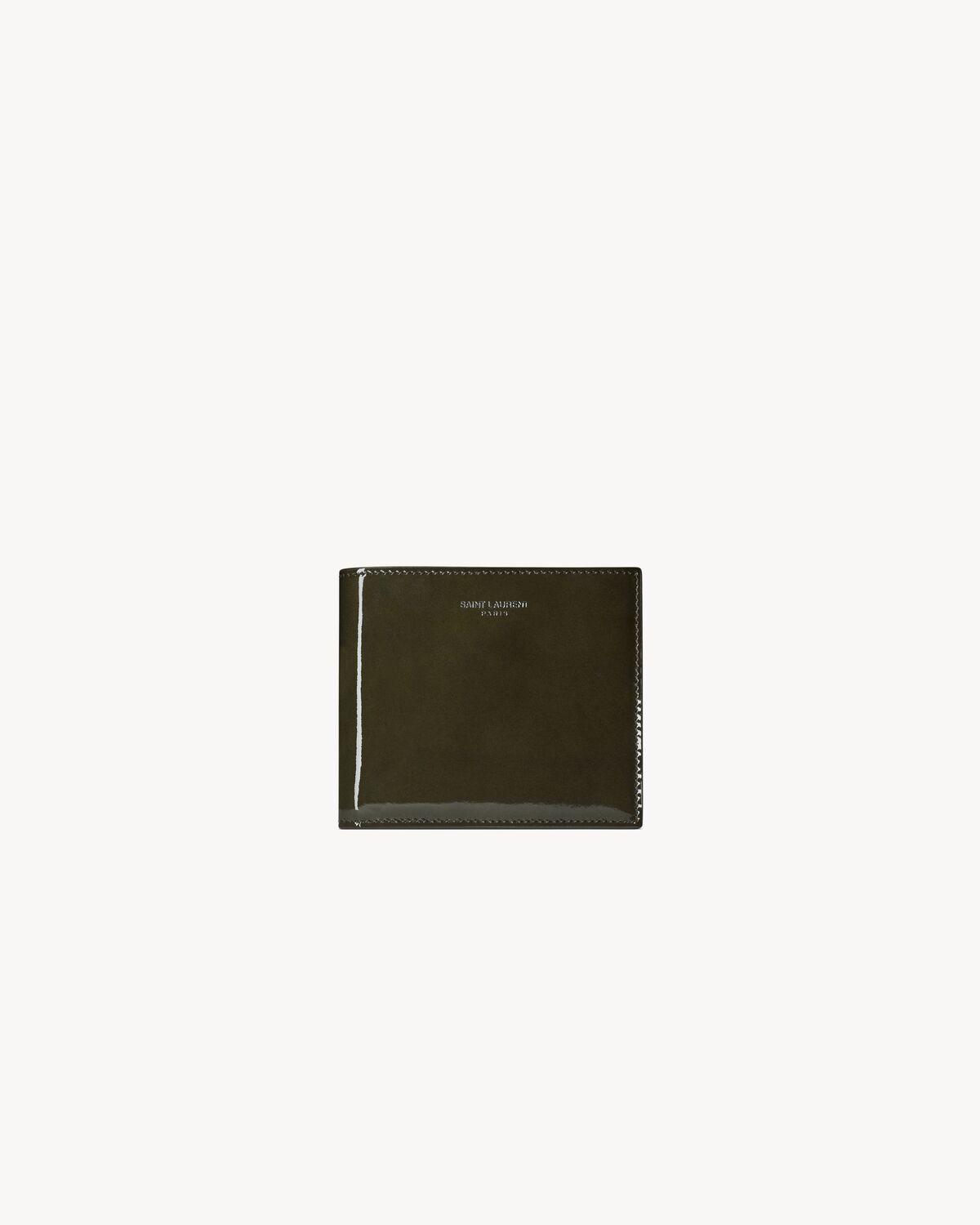 saint laurent paris漆皮横款钱包