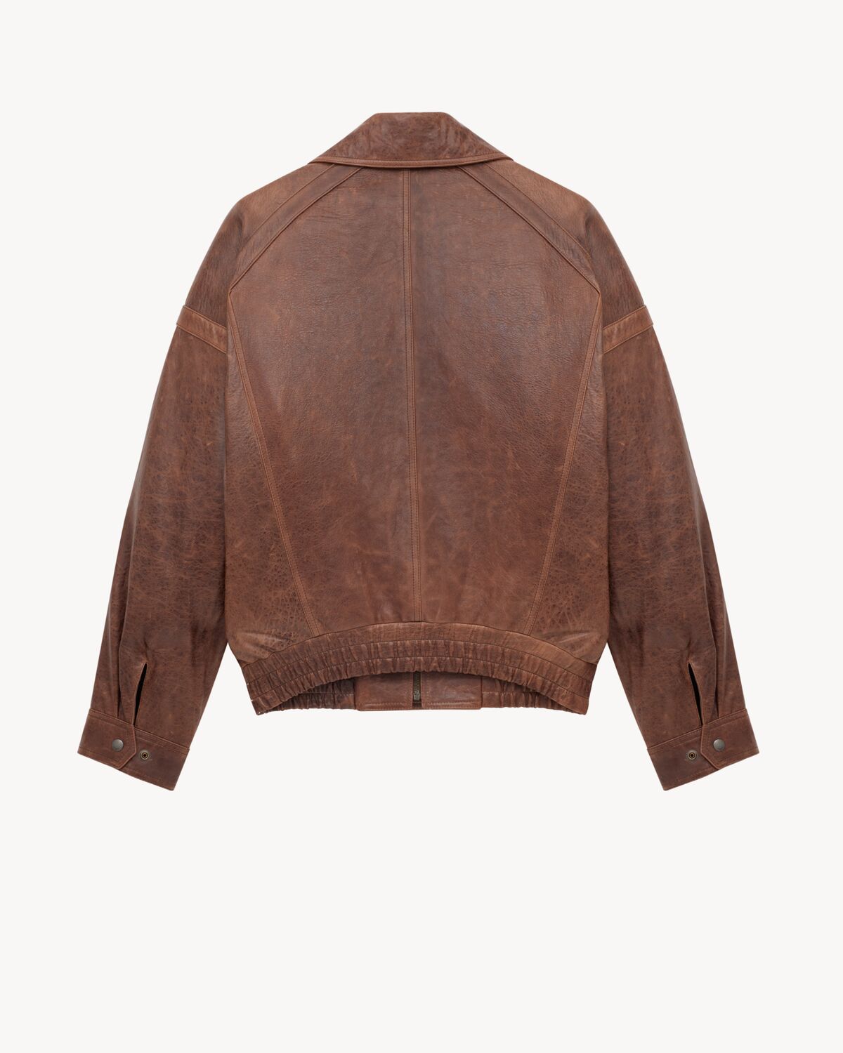 bomber jacket in aged lambskin