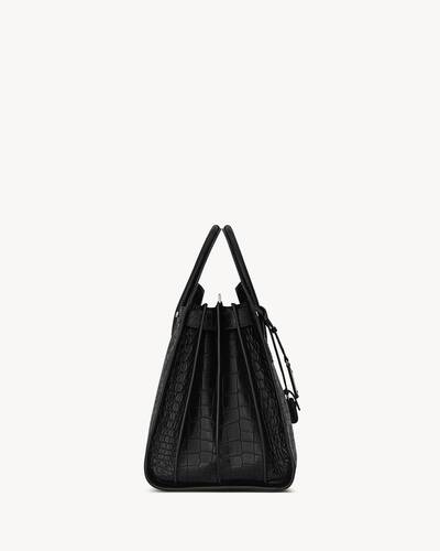 saint laurent croc embossed sac de jour