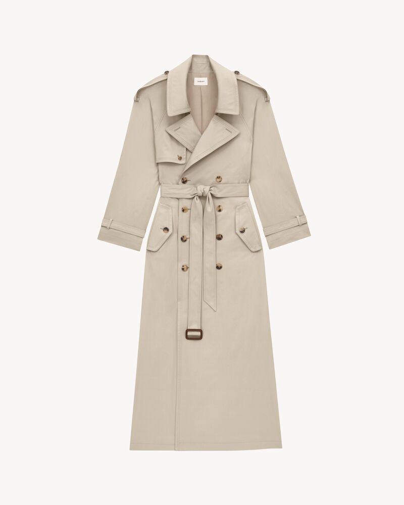 Trench in twill di cotone