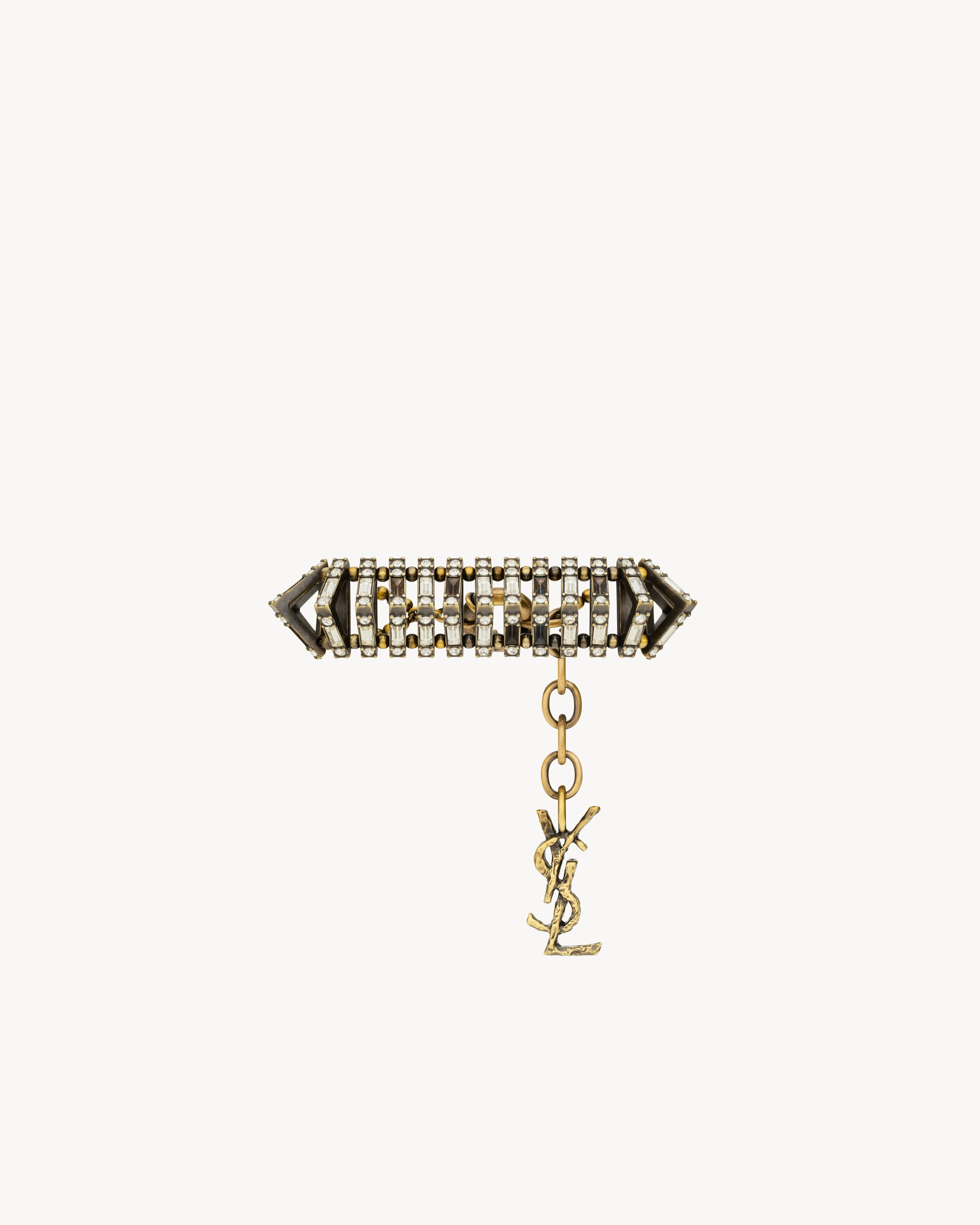 Armband aus Metall mit Kristallpyramiden
