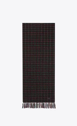 lamé stripe scarf in cashmere jacquard
